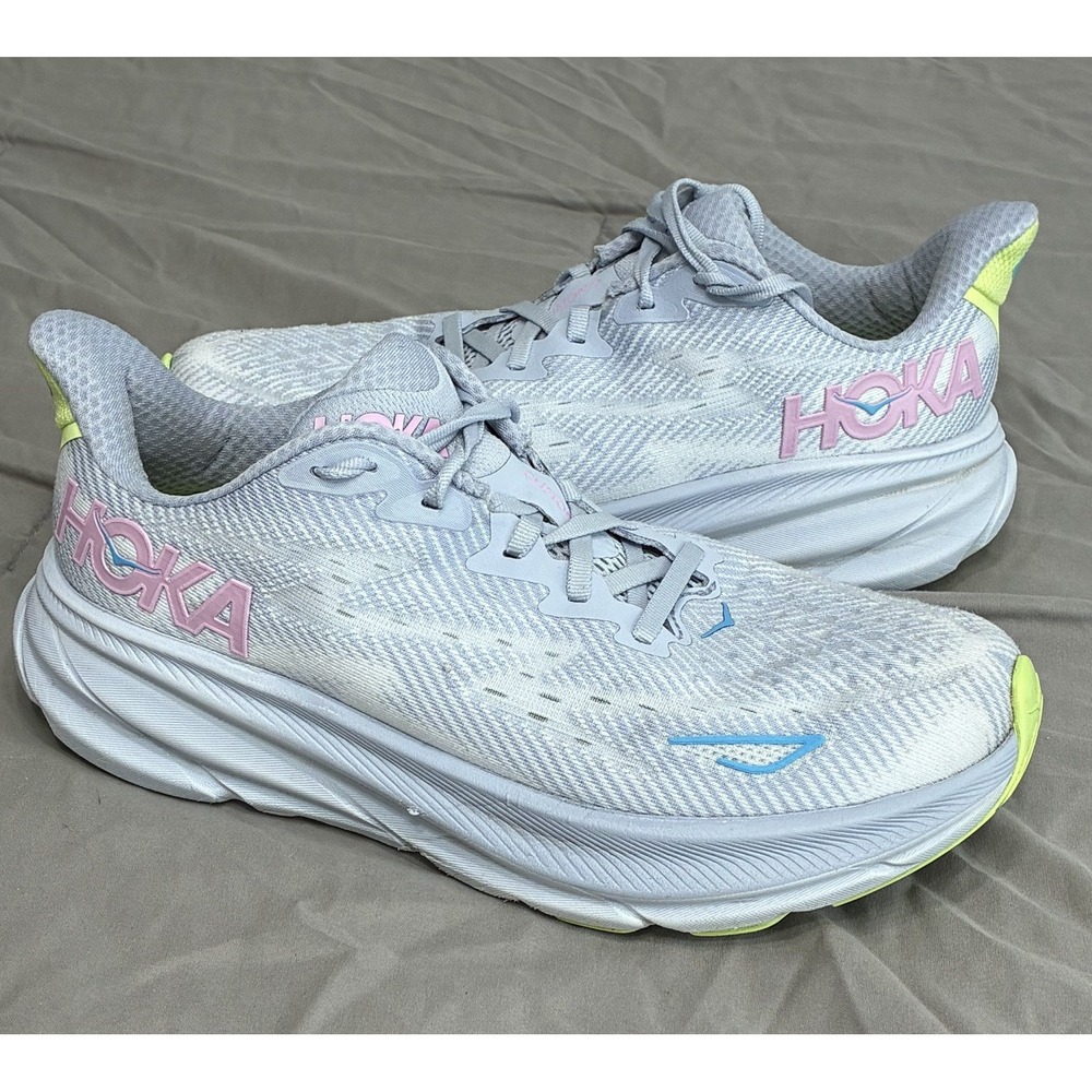 Hoka One One Clifton 9 Womens Size 9 D Lavender Running Shoes 1127896